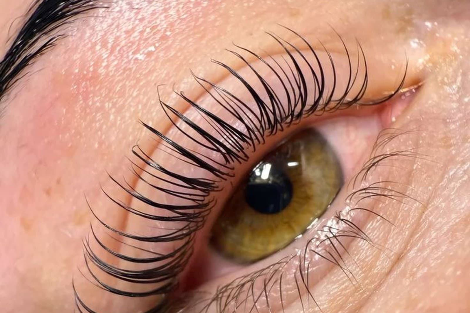 Clean natural lashes before a lash lift appointment preparation