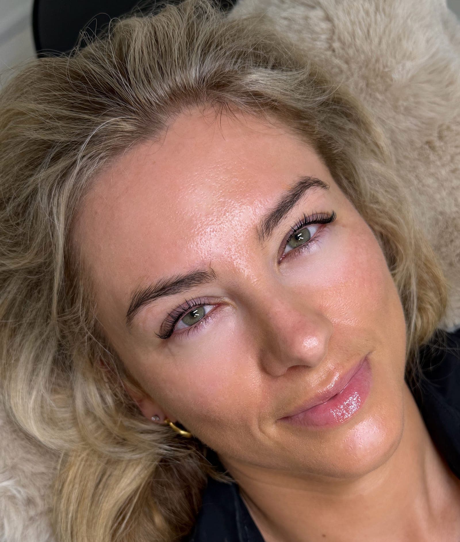 Lash lift result at Bondi Aesthetic Room, beautifully curled and lifted lashes in Bondi Beach Sydney
